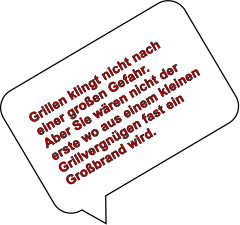 Grillen klingt nicht nach  einer großen Gefahr. Aber Sie wären nicht der  erste wo aus einem kleinen  Grillvergnügen fast ein  Großbrand wird.